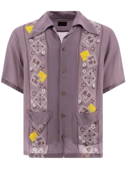 KAPITAL chemise à fleurs - Violet - KAPITAL - Modalova