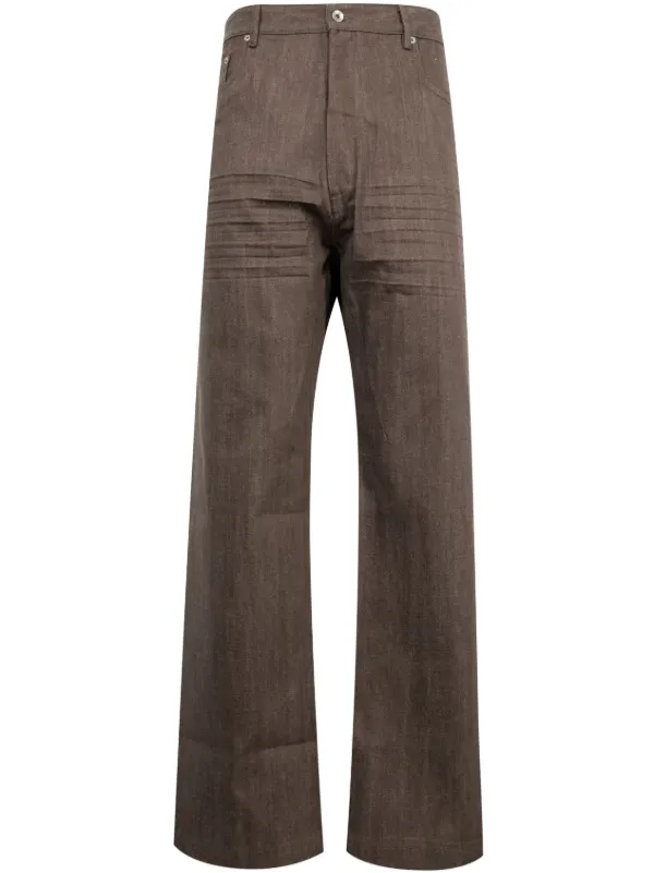 Rick Owens DRKSHDW Geth ワイドジーンズ | ブラウン | FARFETCH JP