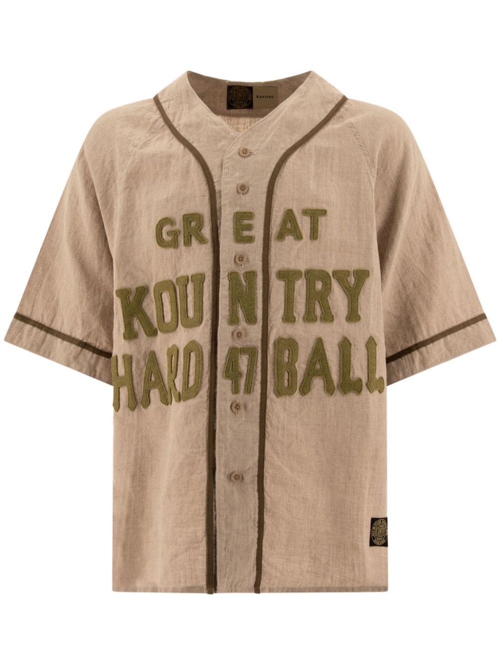 KAPITAL baseball collar shirt - Toni neutri