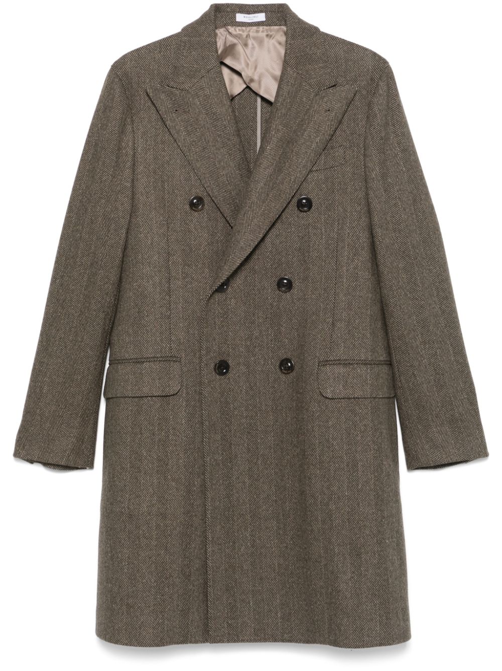 Boglioli herringbone coat - Brown