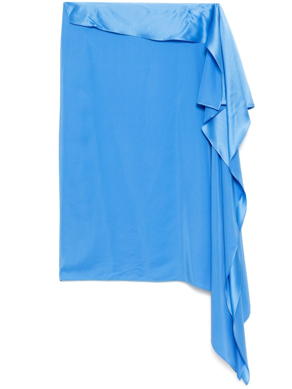 Christopher Esber crosscut silk skirt - Blue