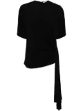 Christopher Esber side cowl draped extension T-shirt - Black