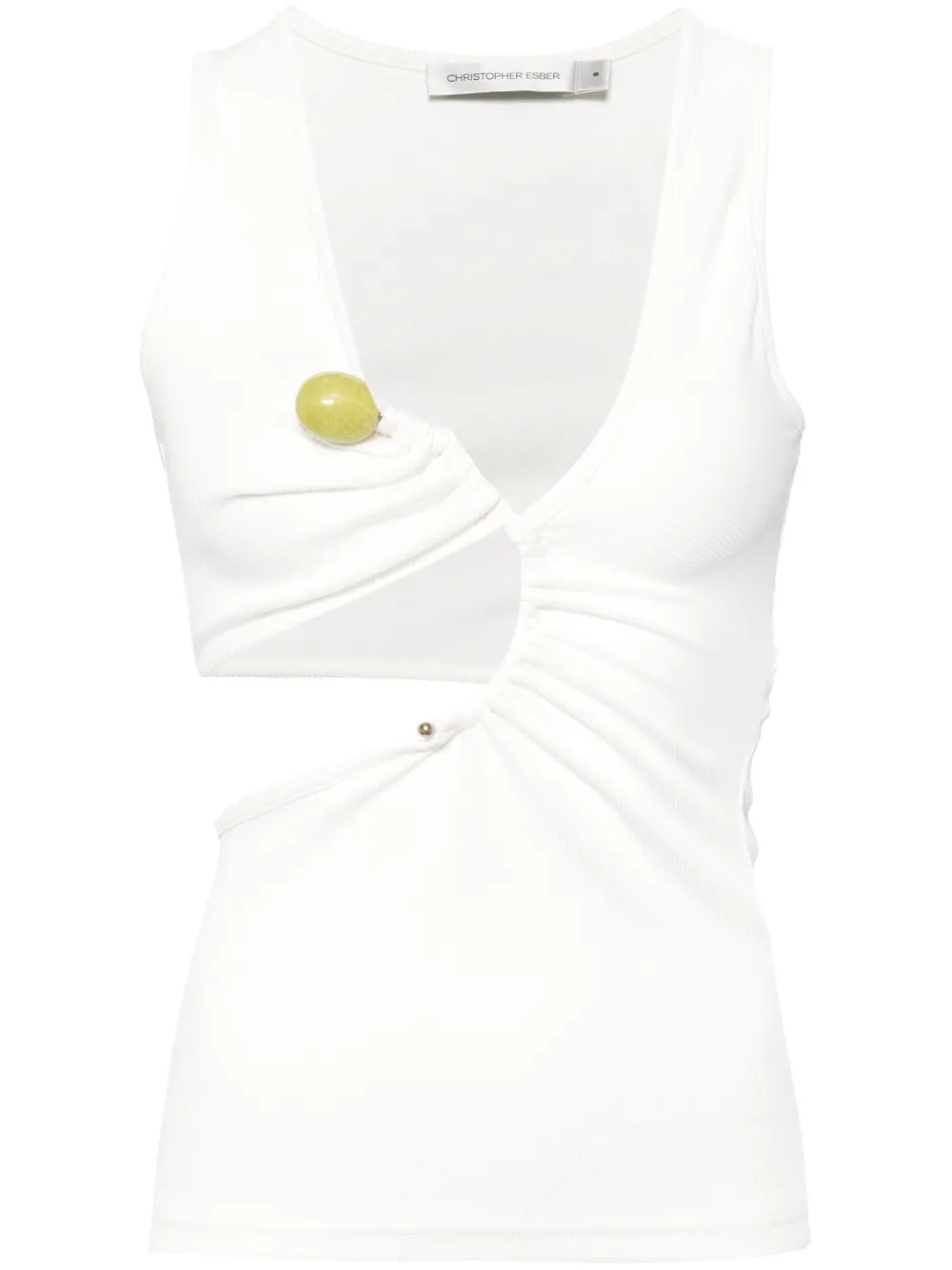 Christopher Esber Tanktop met boogsteen Wit