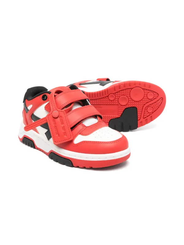 Off-White Kids Out Of Office Straps Sneakers Red FARFETCH IN