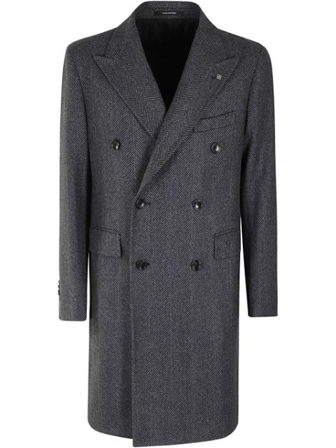 Tagliatore herringbone coat Men