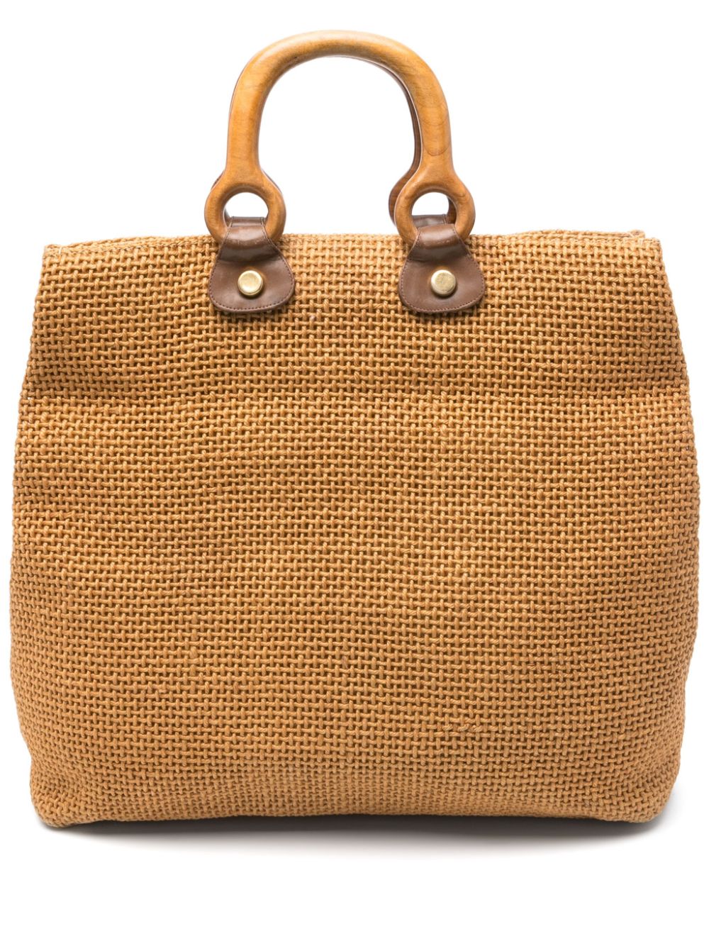 1970s raffia tote bag