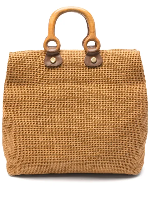 Ferragamo Pre-Owned 1970s raffia tote bag