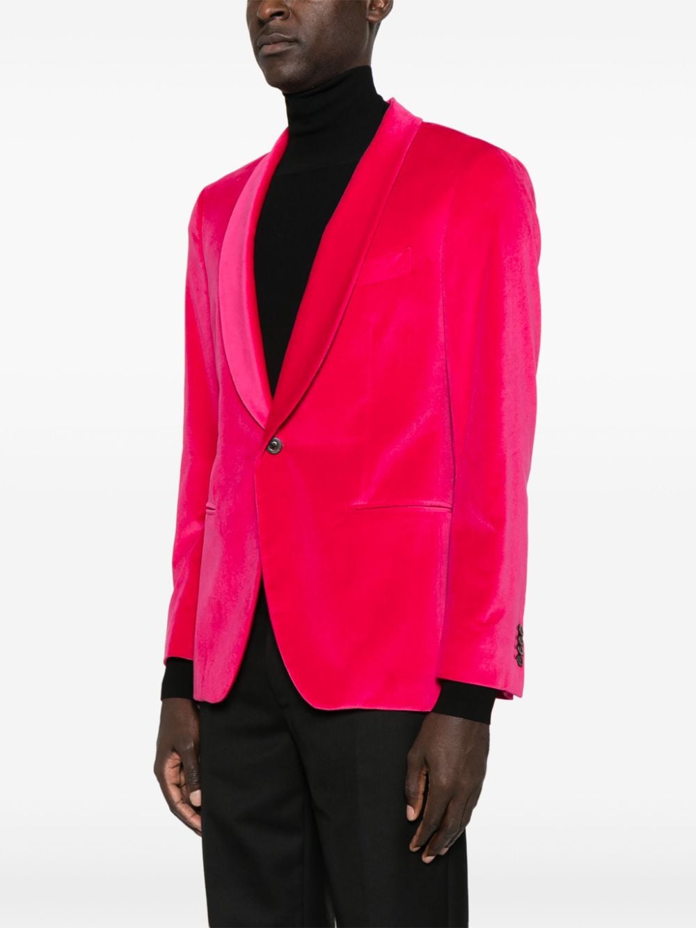 Boglioli Velvet Blazer Pink FARFETCH UK