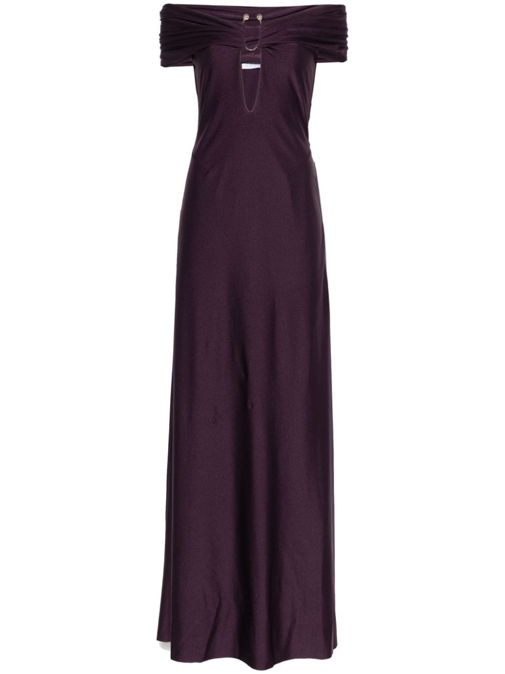 Amen Off-shoulder Maxi Dress In Purple