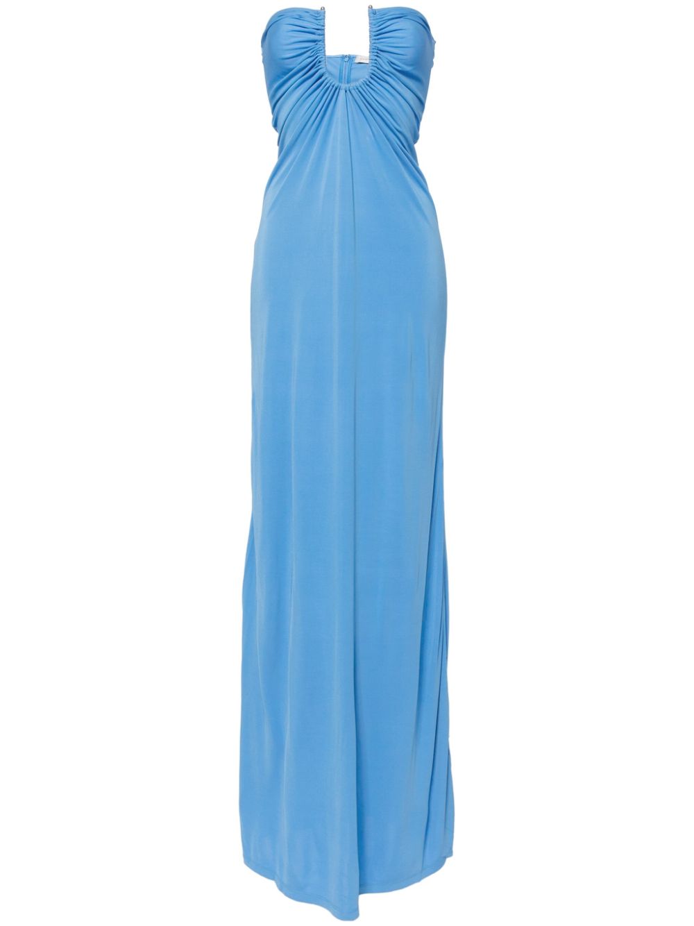 Christopher Esber arced palm strapless dress - Blue