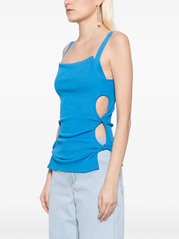Christopher Esber Open Twist Apron Tank Top | Blue | FARFETCH
