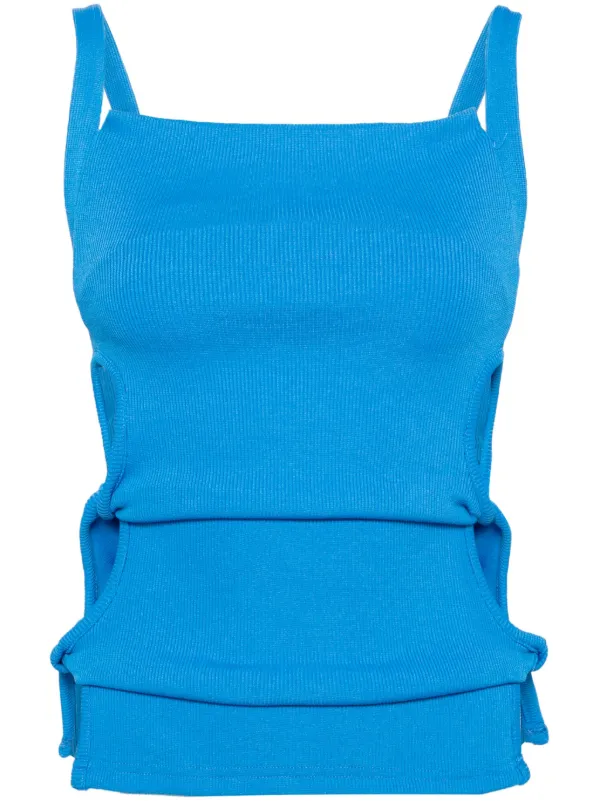 トップス Christopher Esber reverse tank top Christopher Esber | Open Twist Apron Tank Black