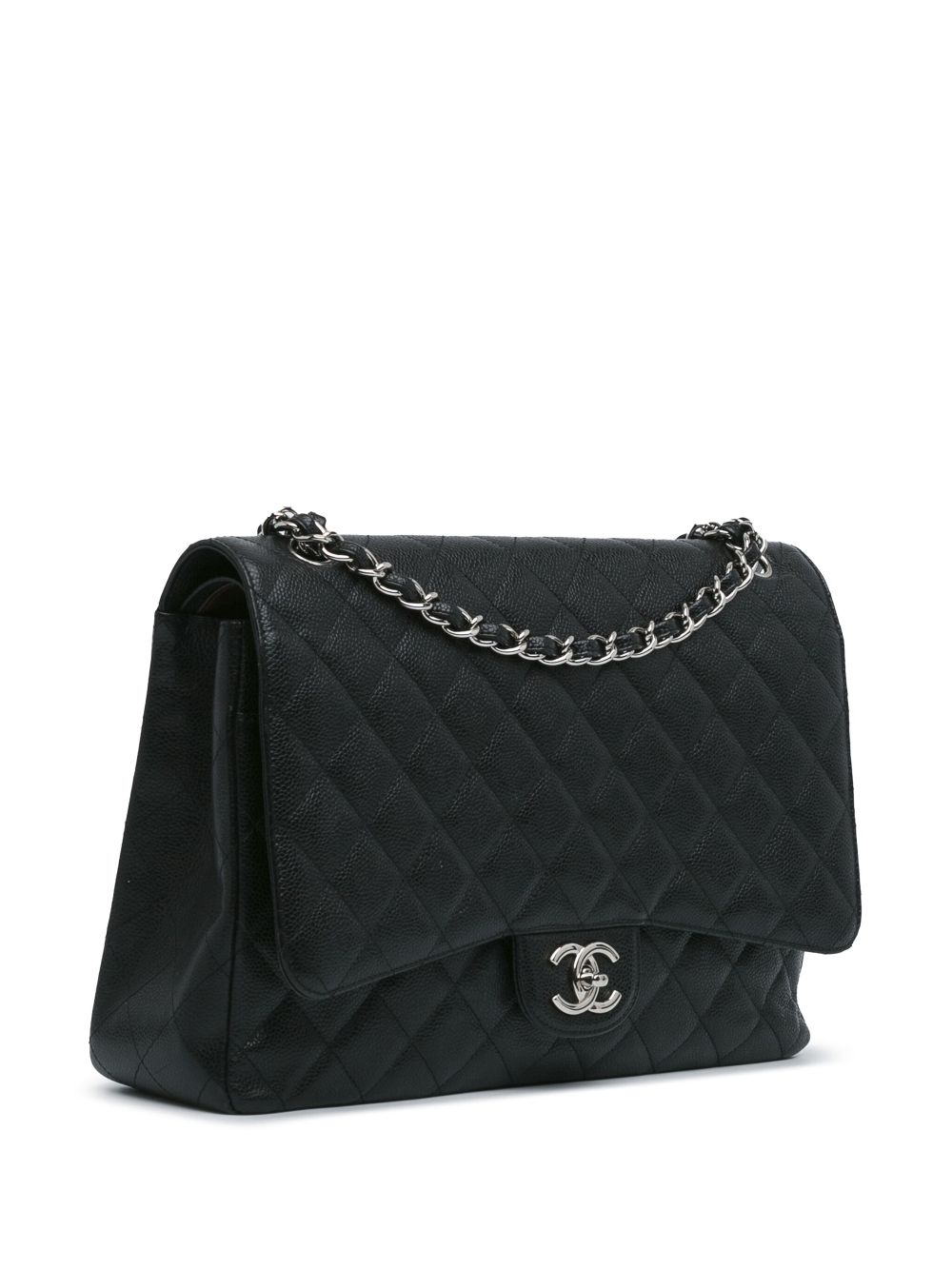 Cheap HOT SALE CHANEL 2010-2011 Maxi Classic Caviar Double Flap shoulder bag Women