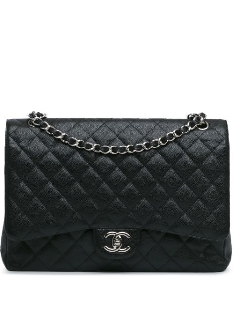 Cheap HOT SALE CHANEL 2010-2011 Maxi Classic Caviar Double Flap shoulder bag Women