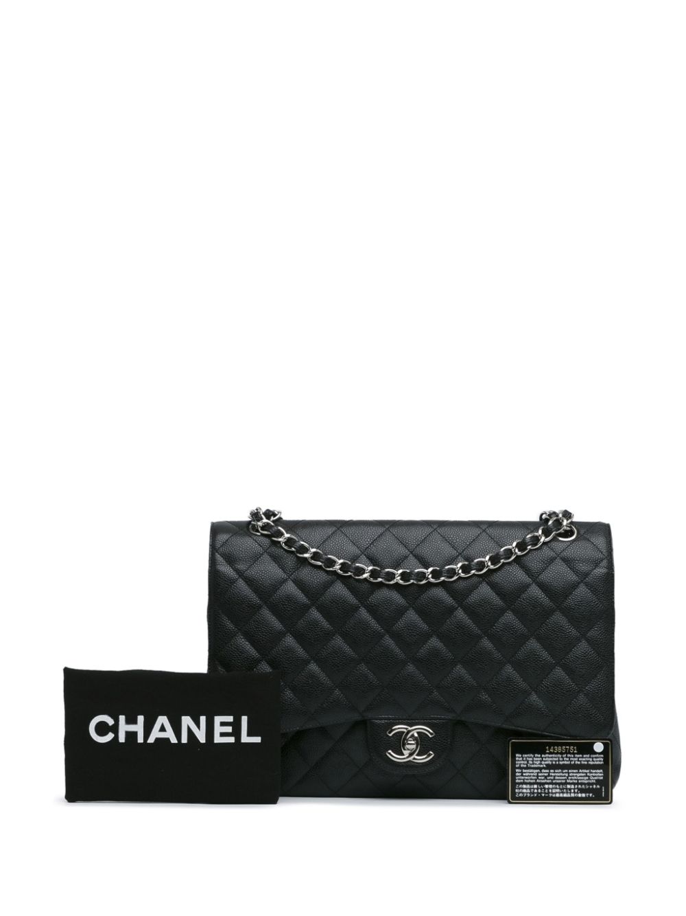 Cheap HOT SALE CHANEL 2010-2011 Maxi Classic Caviar Double Flap shoulder bag Women