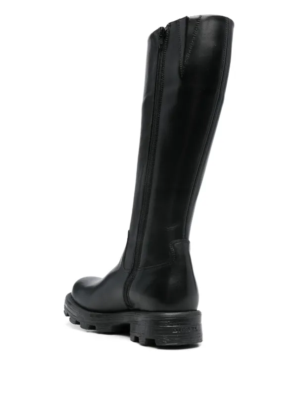 Diesel Oval D-logo Boots | Black | FARFETCH
