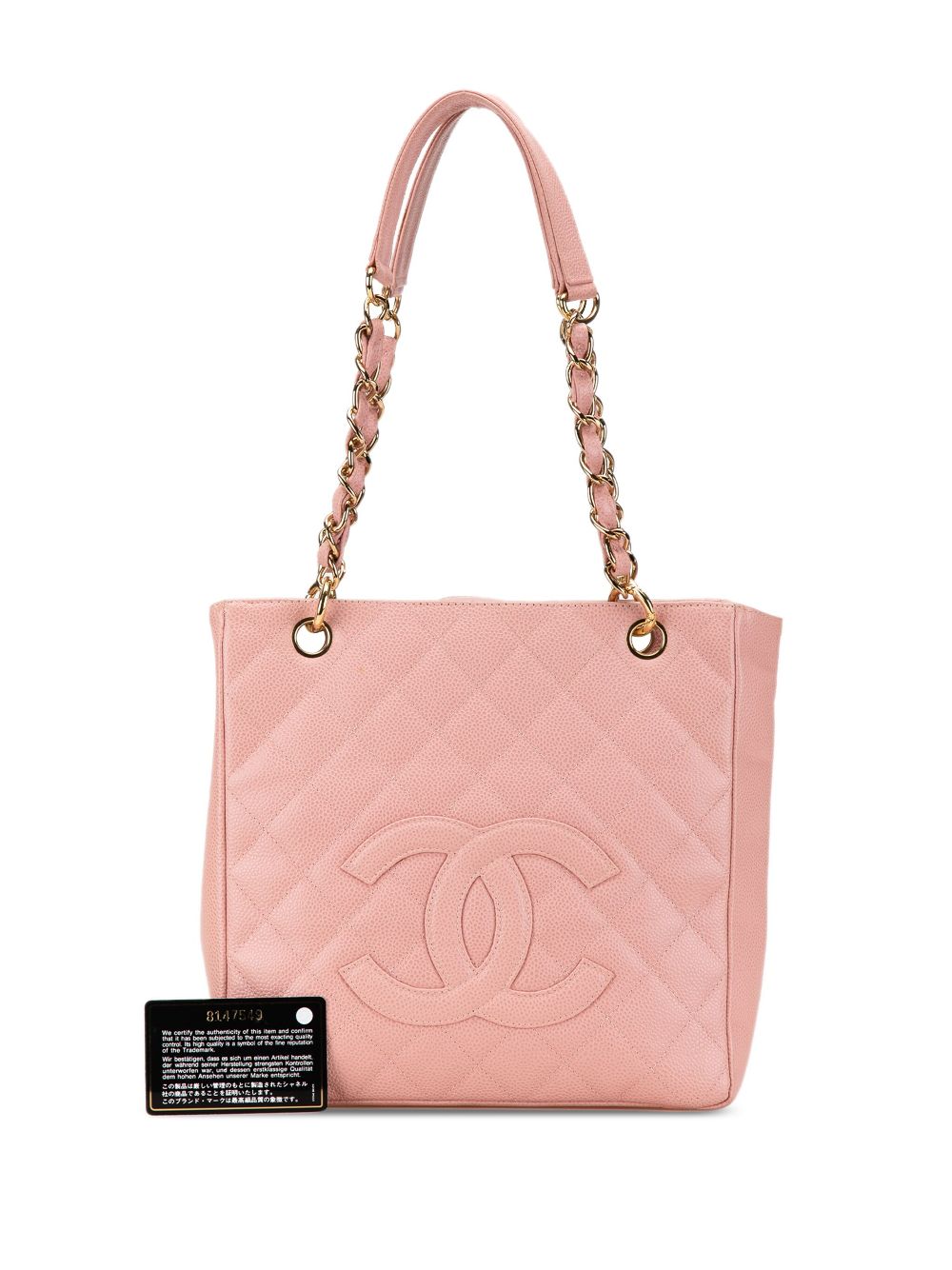 CHANEL 2003-2004 Caviar Petite Shopping tote bag Women