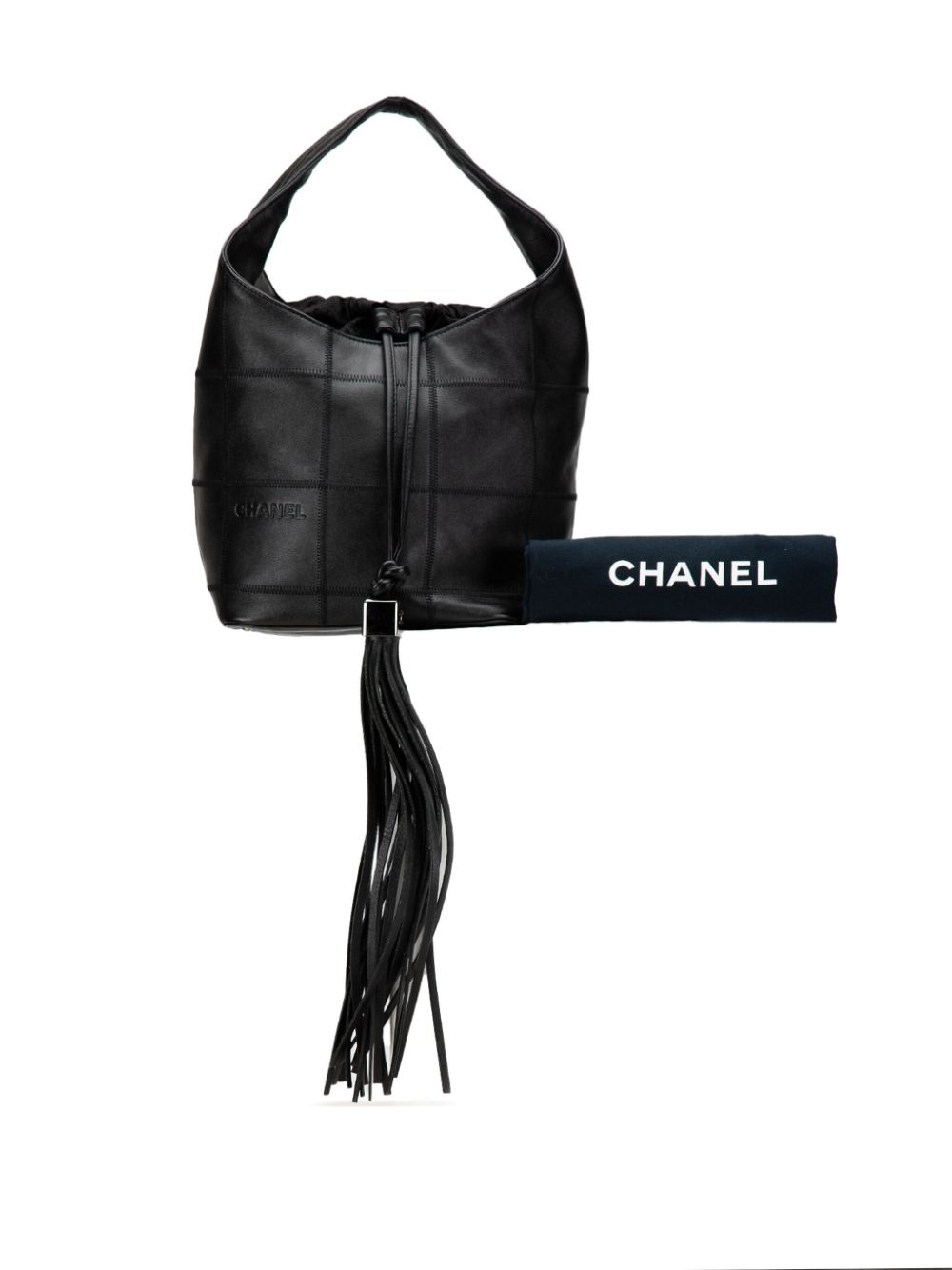 CHANEL 2003-2004 Calfskin Square Stitch bucket bag Women