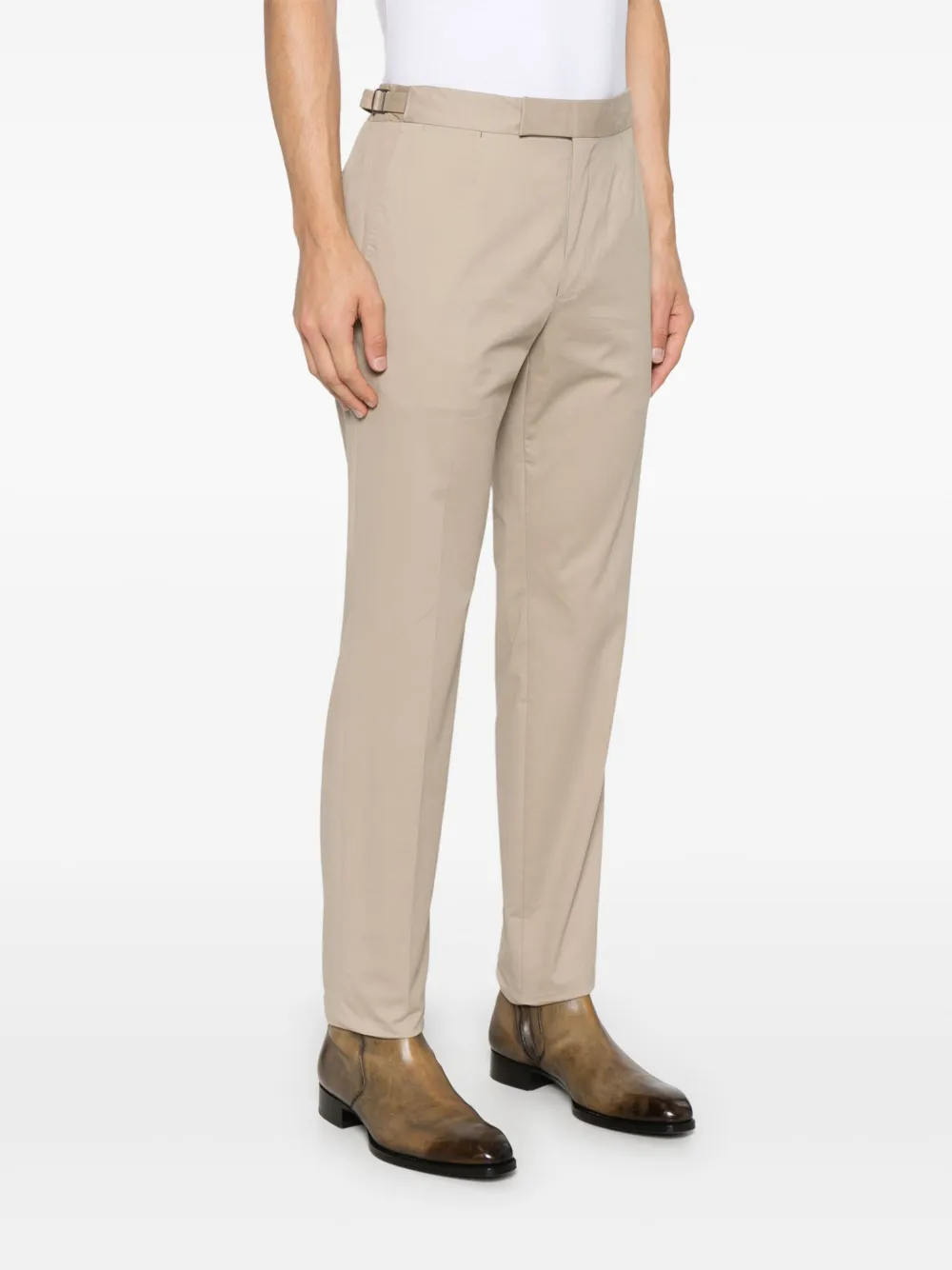 Zegna Broek met toelopende pijpen Bruin