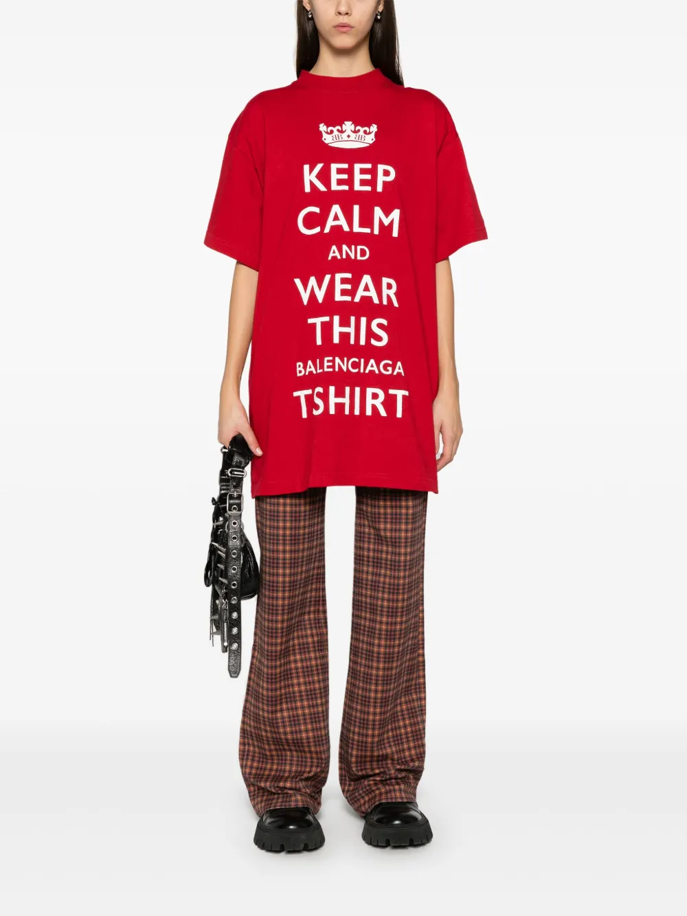 Balenciaga Keep Calm T-shirt Rood