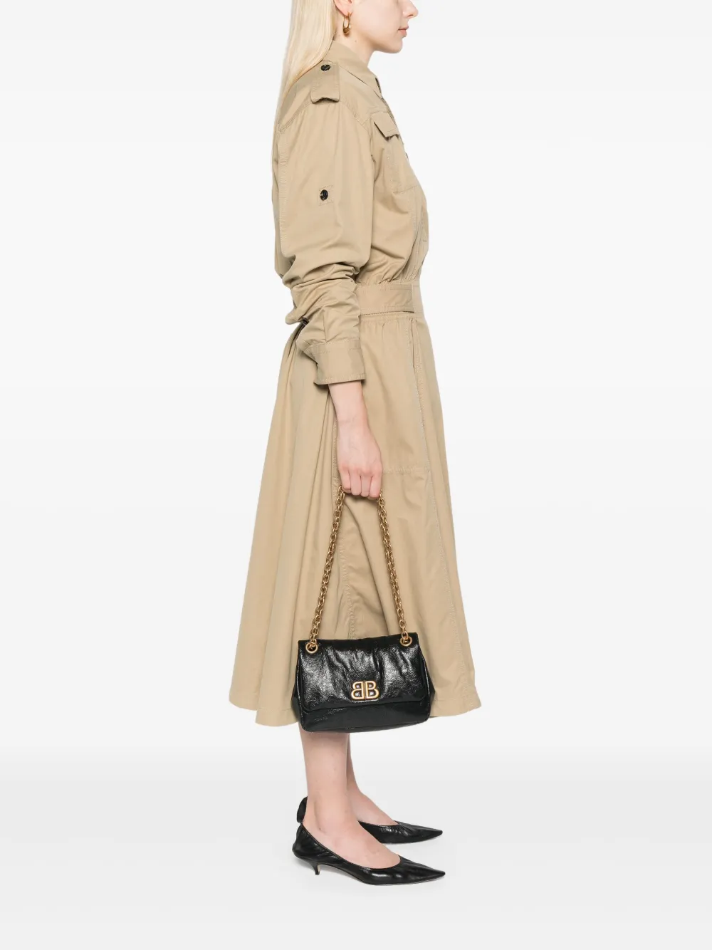 Balenciaga Monaco mini-schoudertas - Zwart