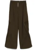 Low Classic shirring volume pants - Brown