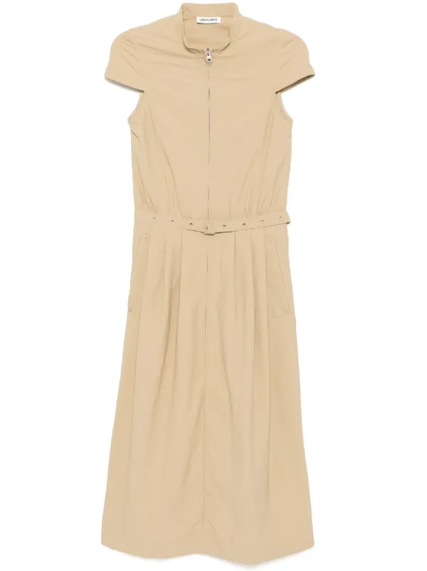 [LOW CLASSIC] /☆24FW RECYCLED NYLON HIGH NECK DRESS / BEIGE LOW CLASSIC] /☆24FW RECYCLED NYLON HIGH NECK DRESS / BEIGE