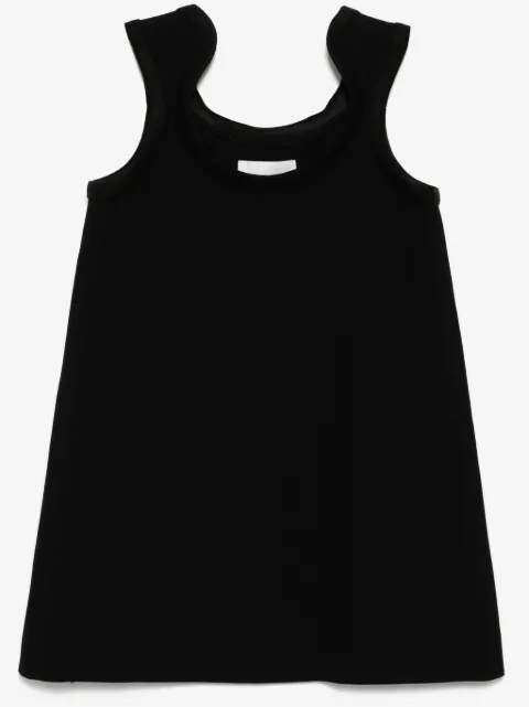 Low Classic robe courte en laine à design nervuré