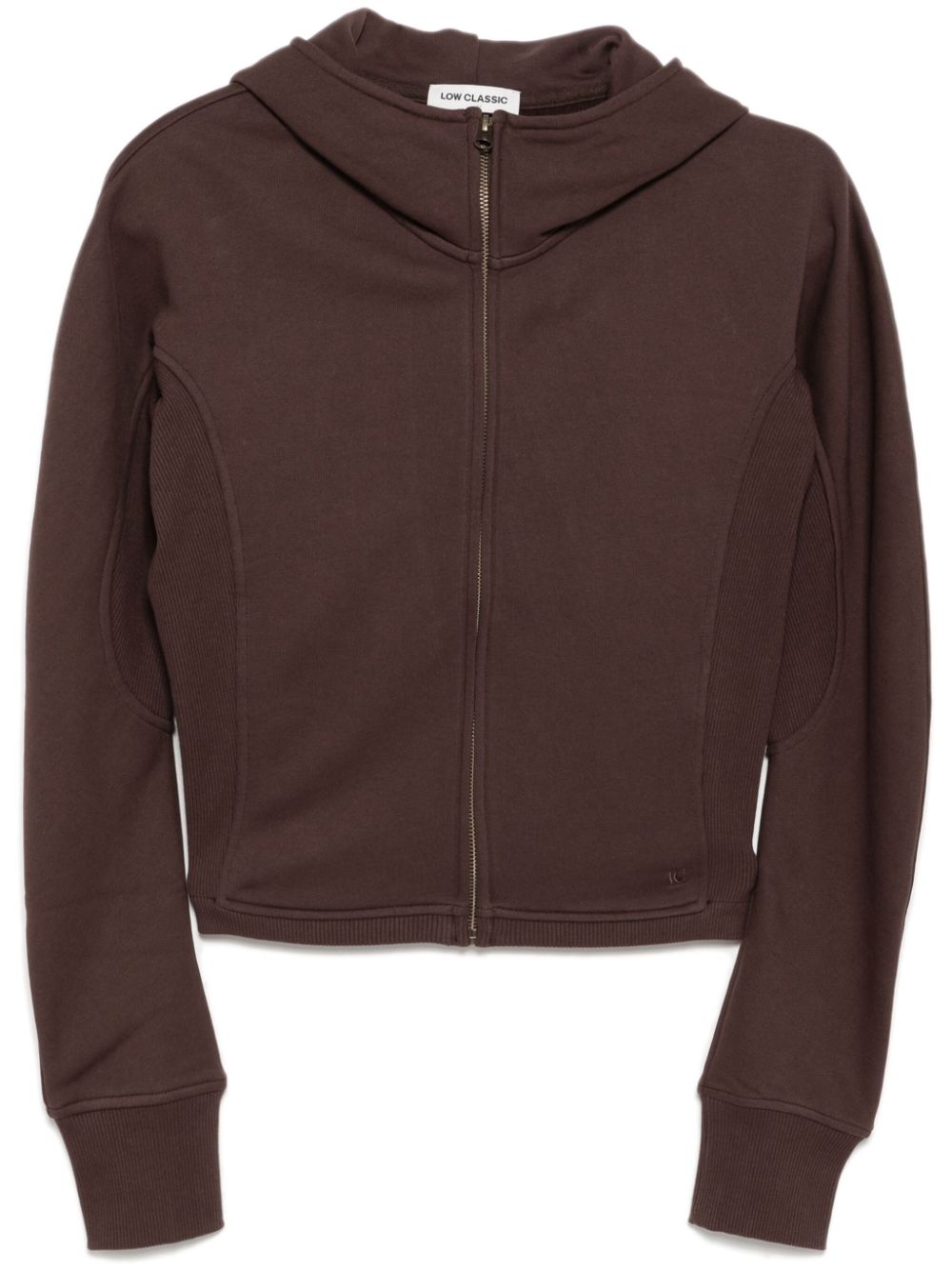 Low Classic Side Rib zip up Jacket Brown FARFETCH PH