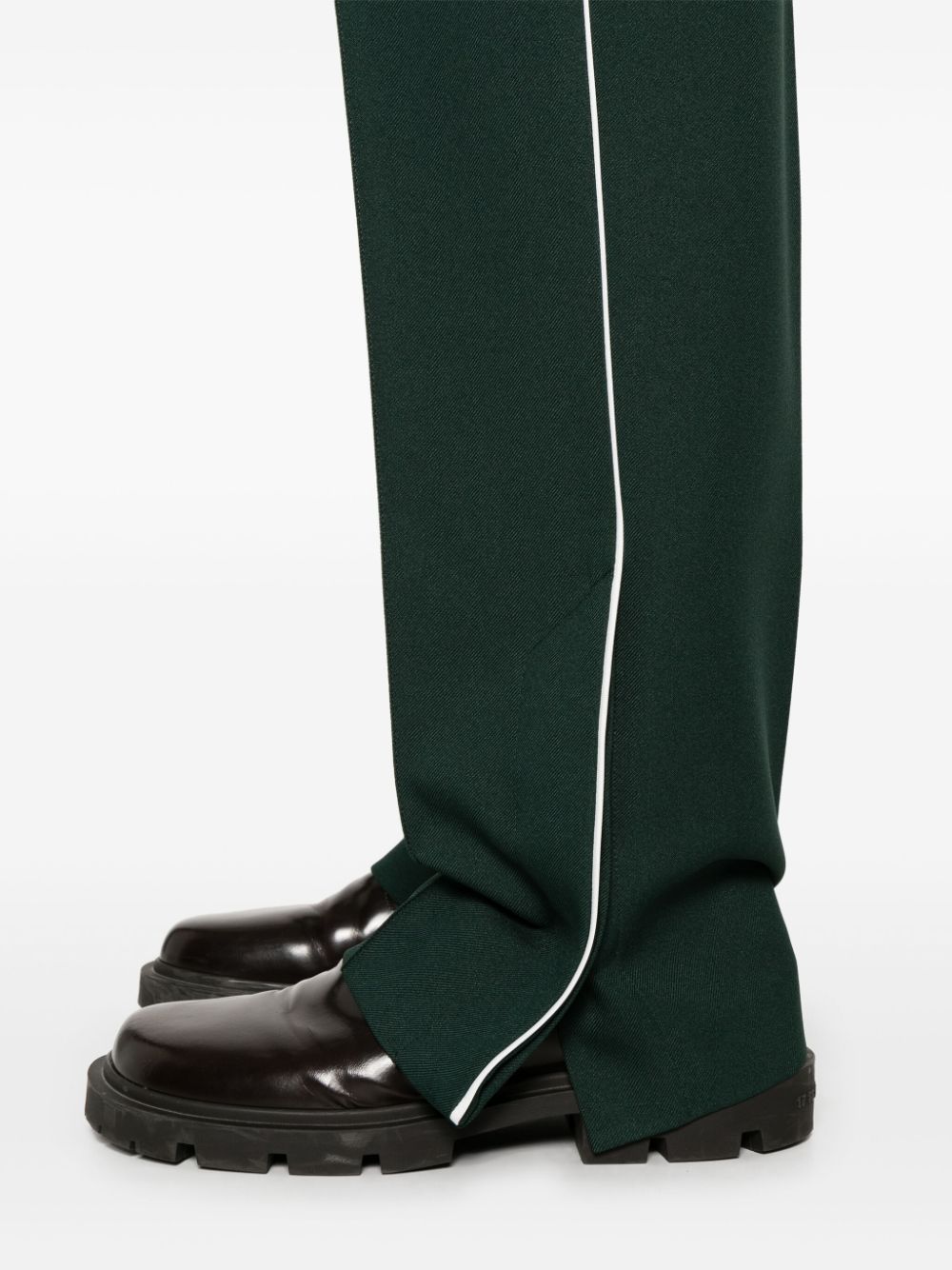 Shop Gucci Straight Trousers In Grün