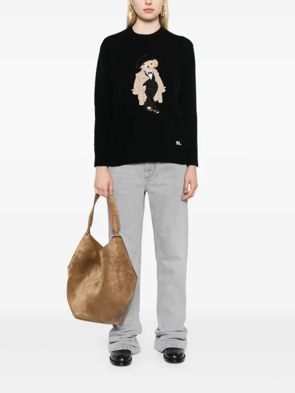 Ralph Lauren Collection Polo Bear Sweater | Black | FARFETCH CA