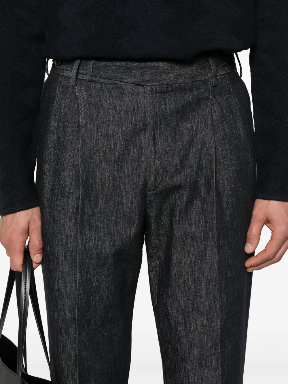 PT Torino Geplooide jeans Grijs