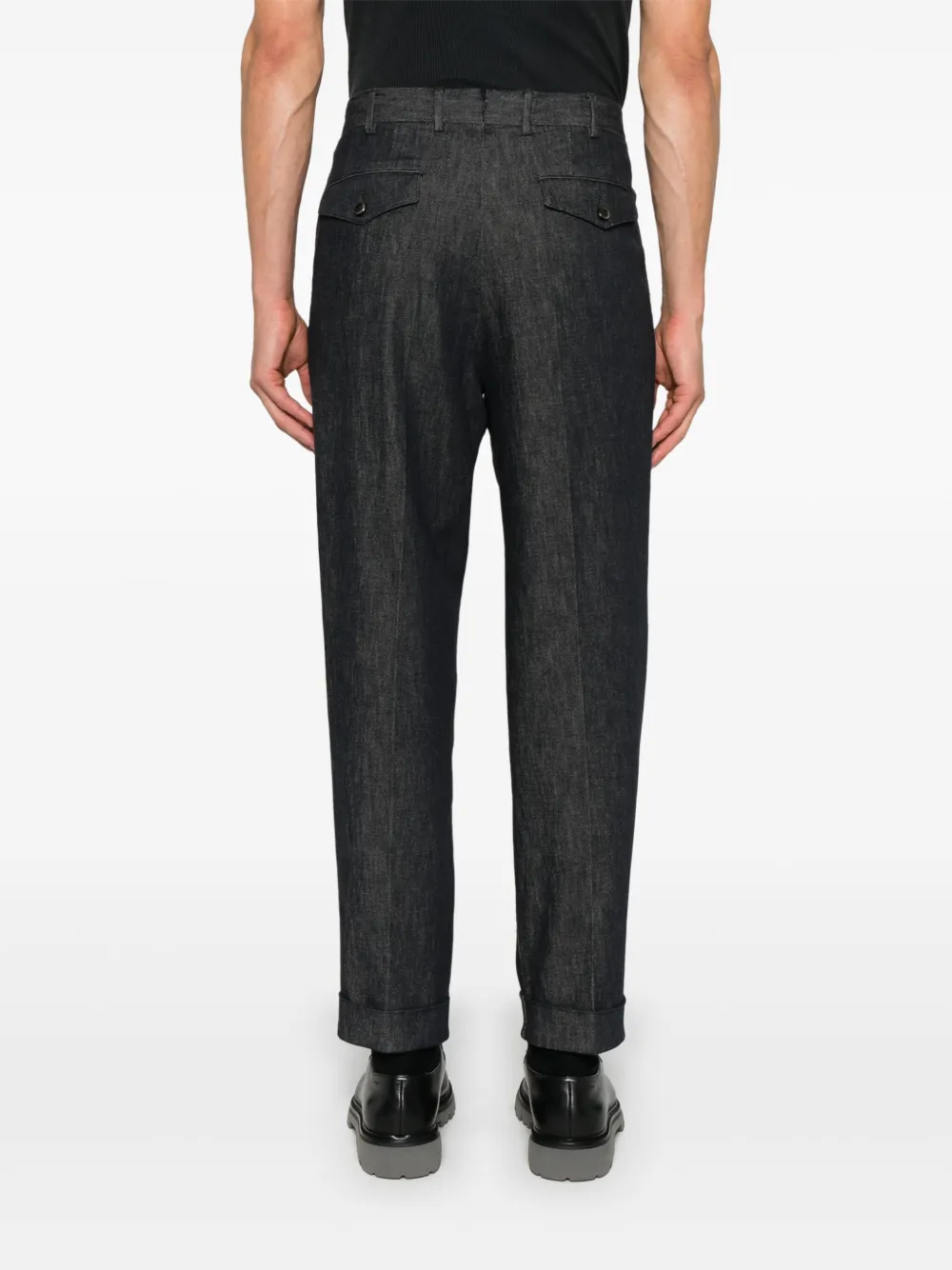 PT Torino Geplooide jeans Grijs