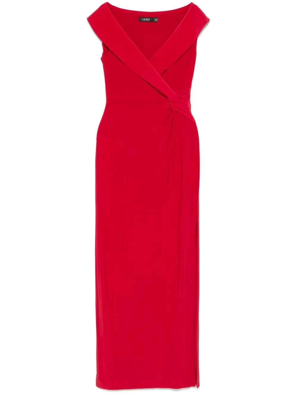 Lauren Ralph Lauren Maxi-jurk met geknoopt detail Rood