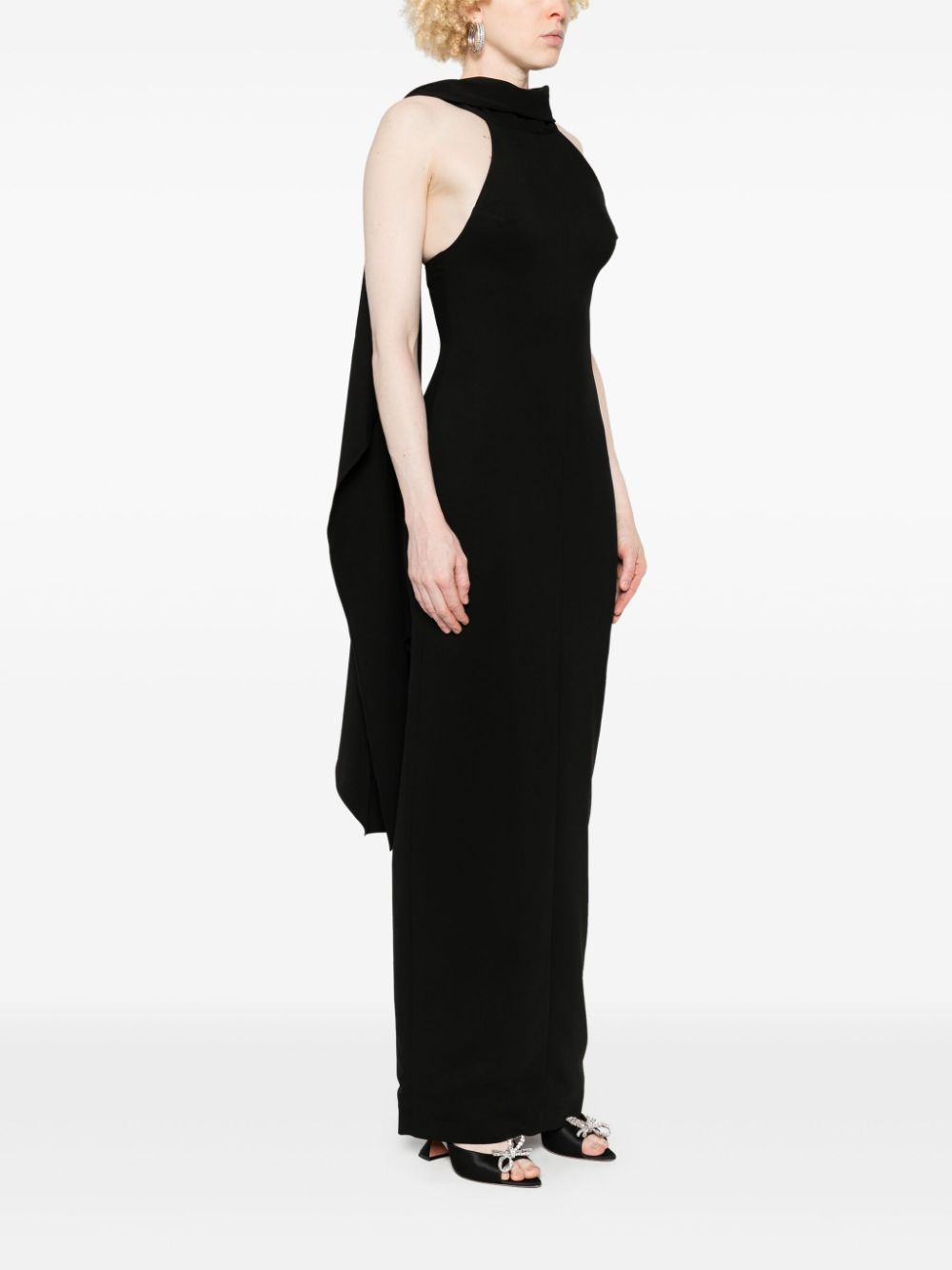 Shop Solace London Emerson Gown In Black