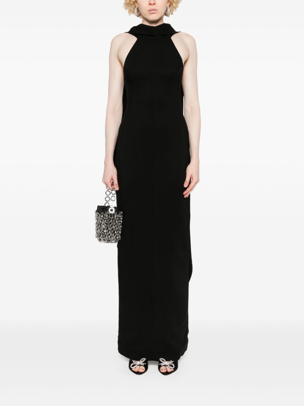 Shop Solace London Emerson Gown In Black