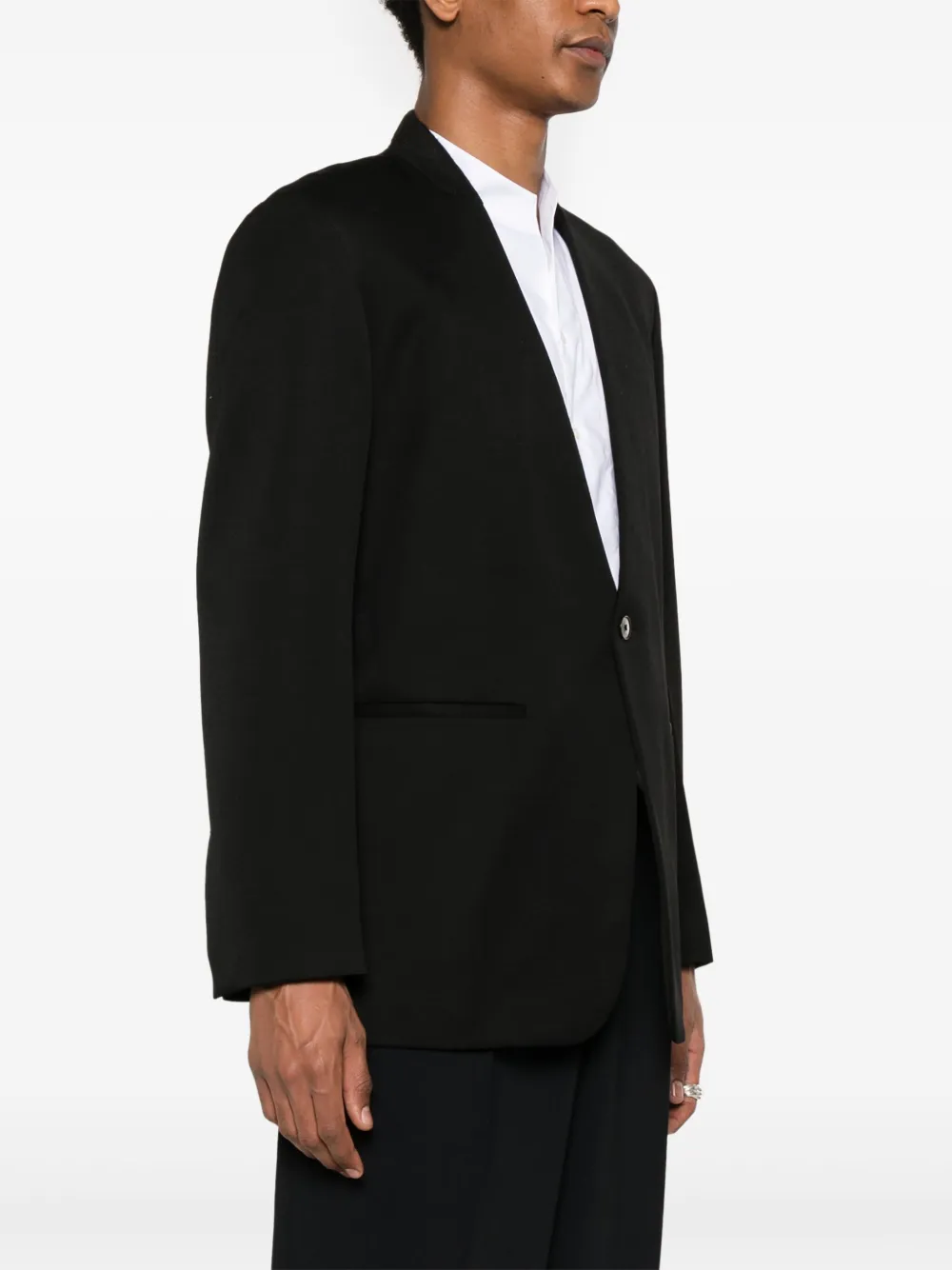 Jil Sander Wool Tailored Jacket In 黑色