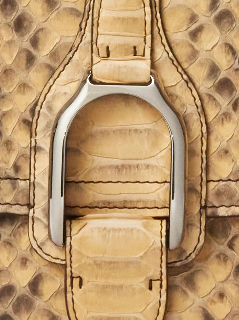 Ralph Lauren Collection Python Wellington crossbodytas Bruin