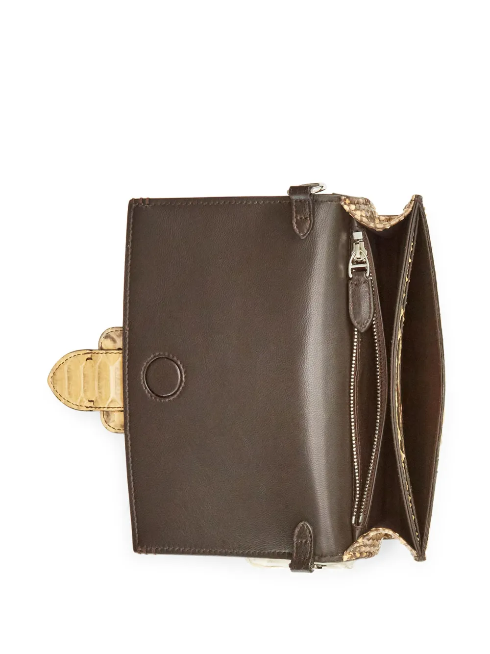 Ralph Lauren Collection Python Wellington crossbodytas Bruin