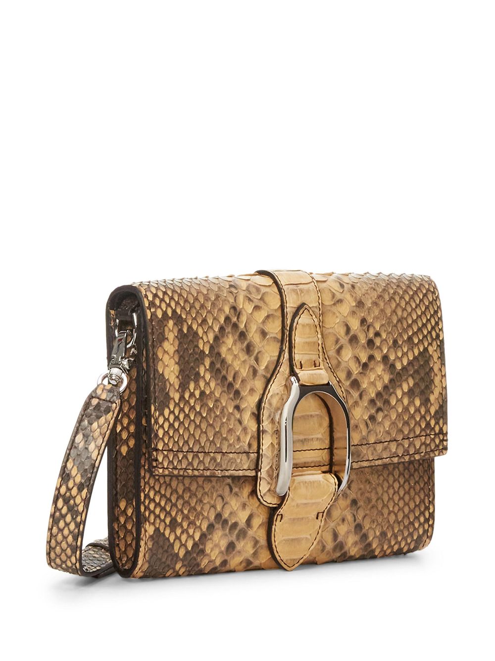 Ralph Lauren Collection Python Wellington crossbodytas - Bruin