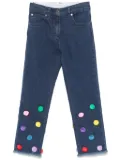 Stella McCartney Kids pompom-detail jeans - Blue