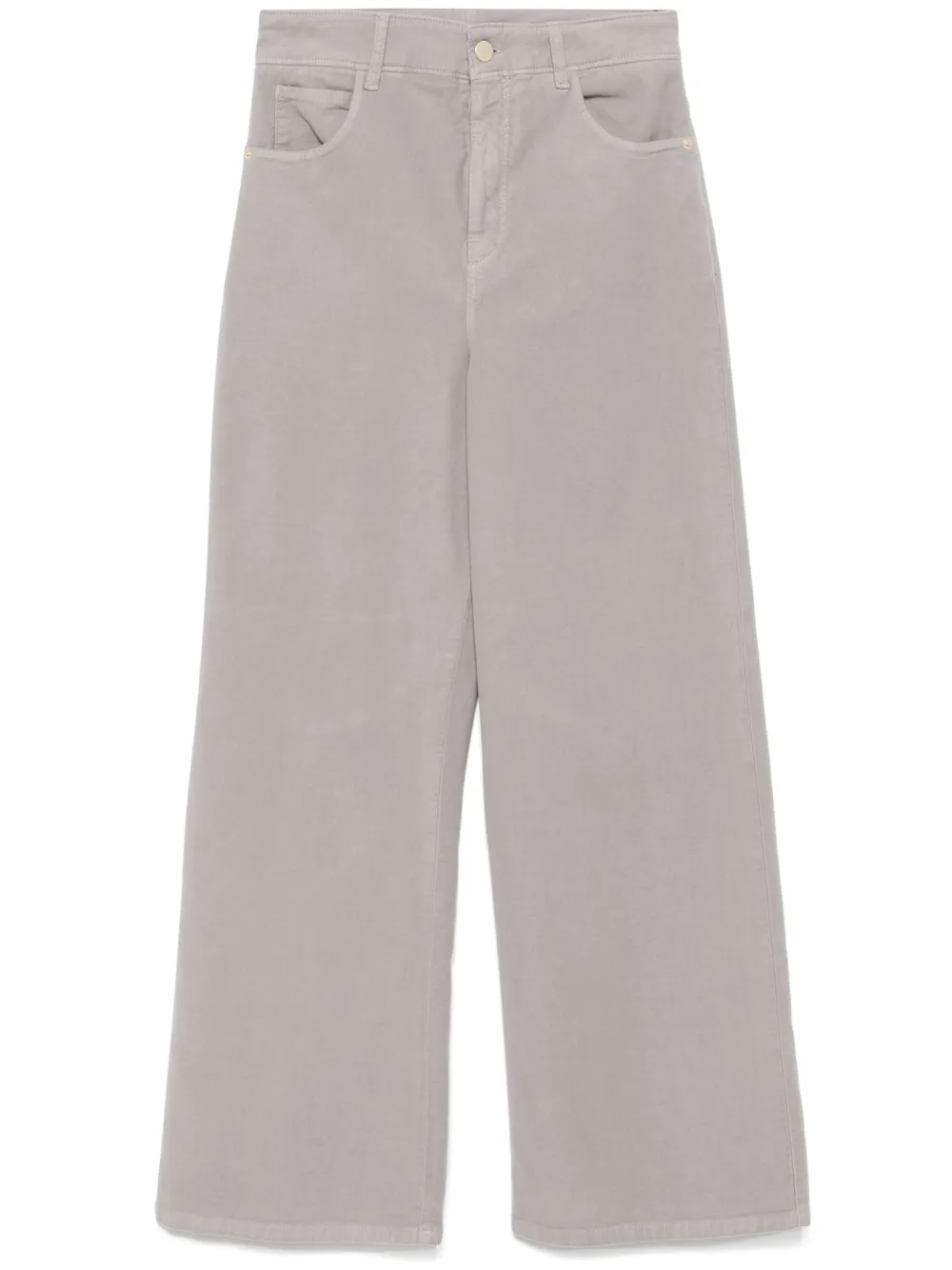 Incotex Broek met wijde pijpen Grijs