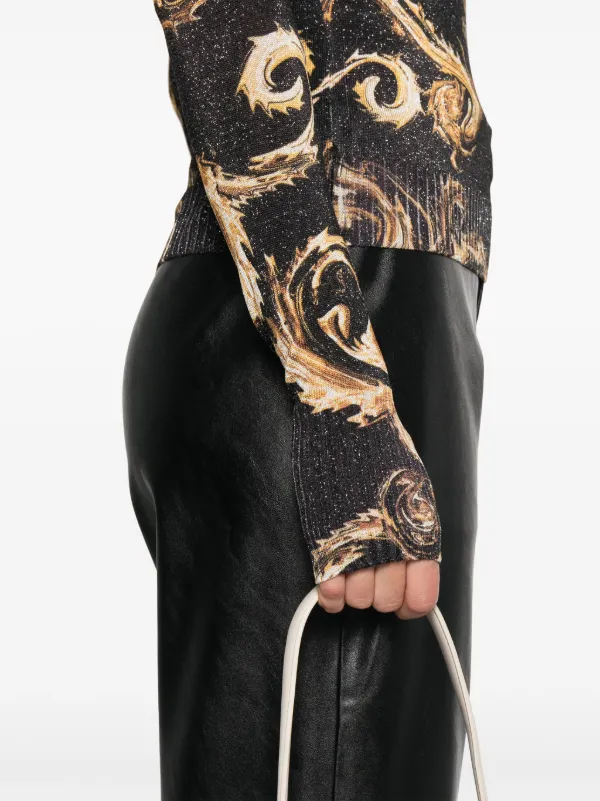 Versace Jeans Couture Chromo Couture-print Sweater | Black | FARFETCH