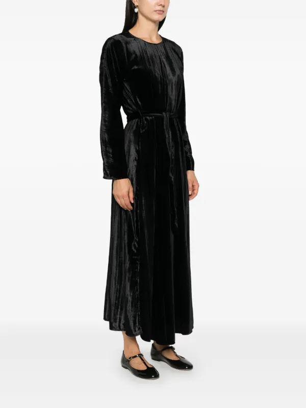 open lace back dress Ever-Pretty Graceful V-Neck Waist Design Velvet Midi Mother of The Bride Dress