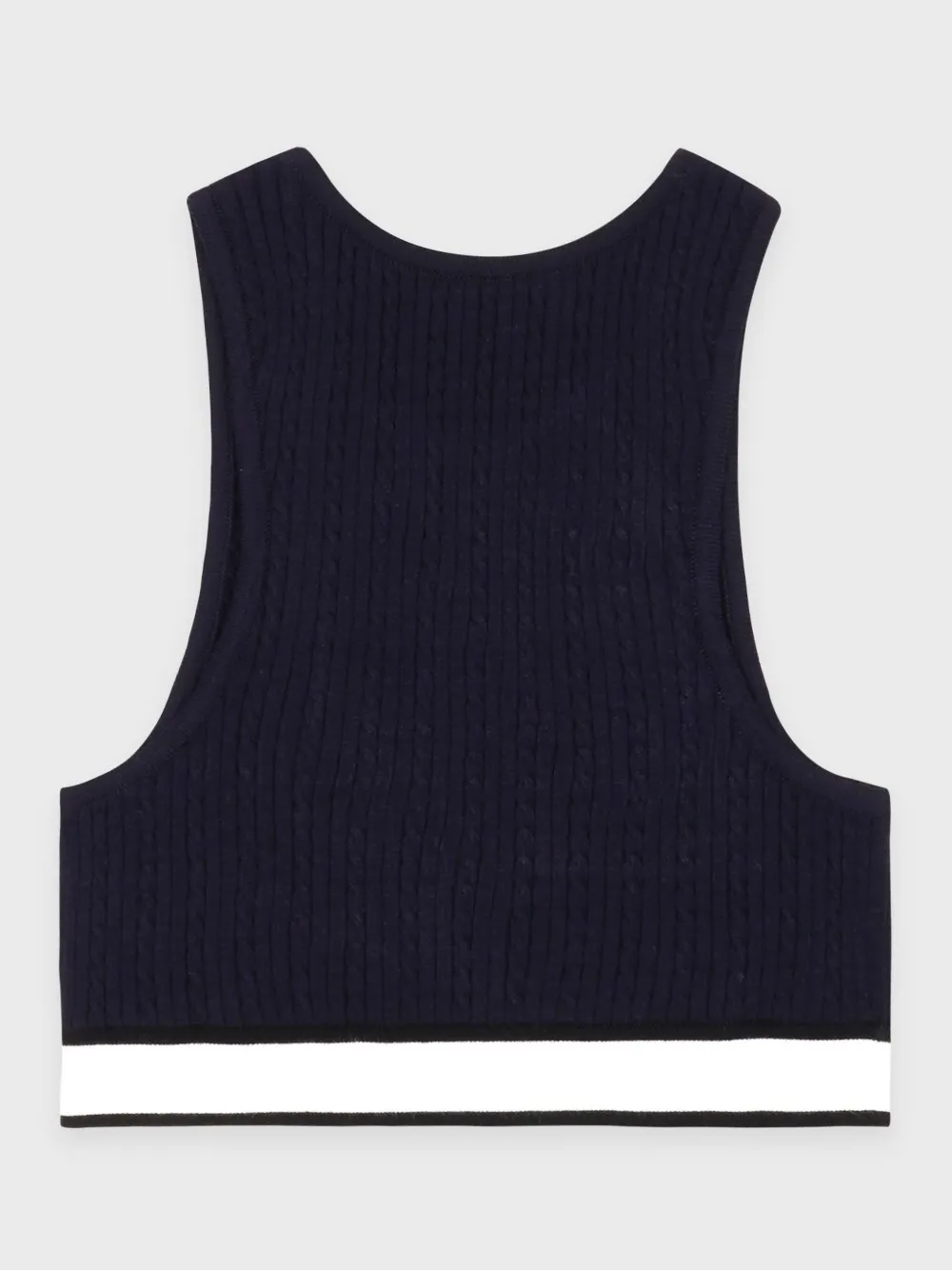 Sporty & Rich Kabelgebreide tanktop Blauw
