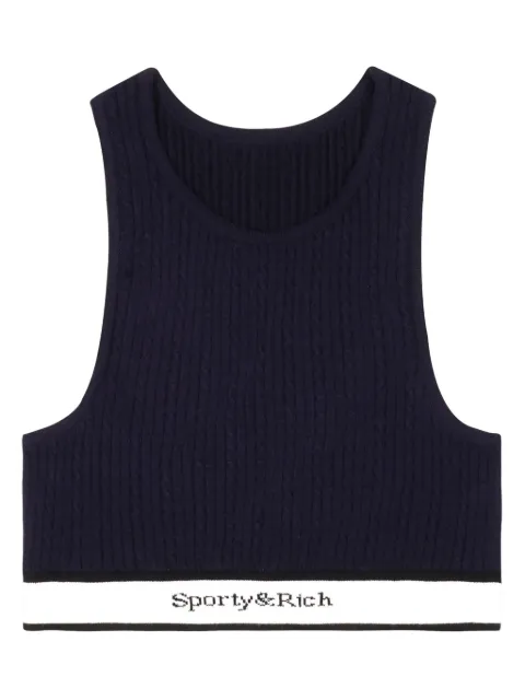 Sporty & Rich cable-knit tank top