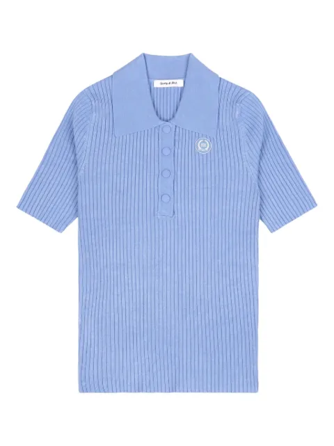 Sporty & Rich logo patch polo top