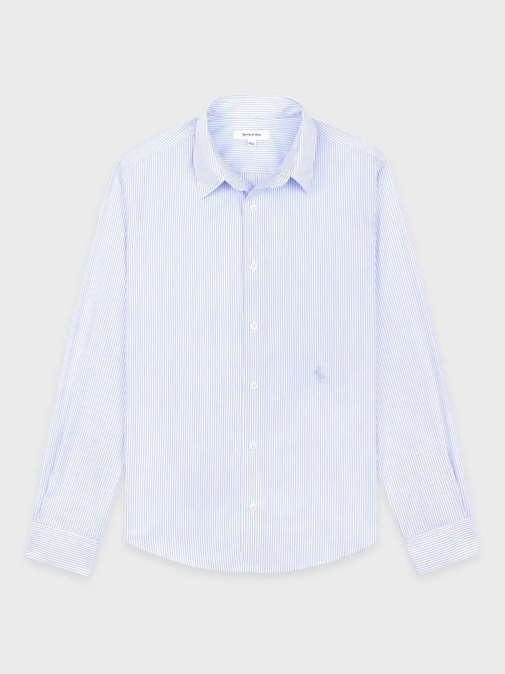 Sporty And Rich Striped Button-up Shirt In Blau