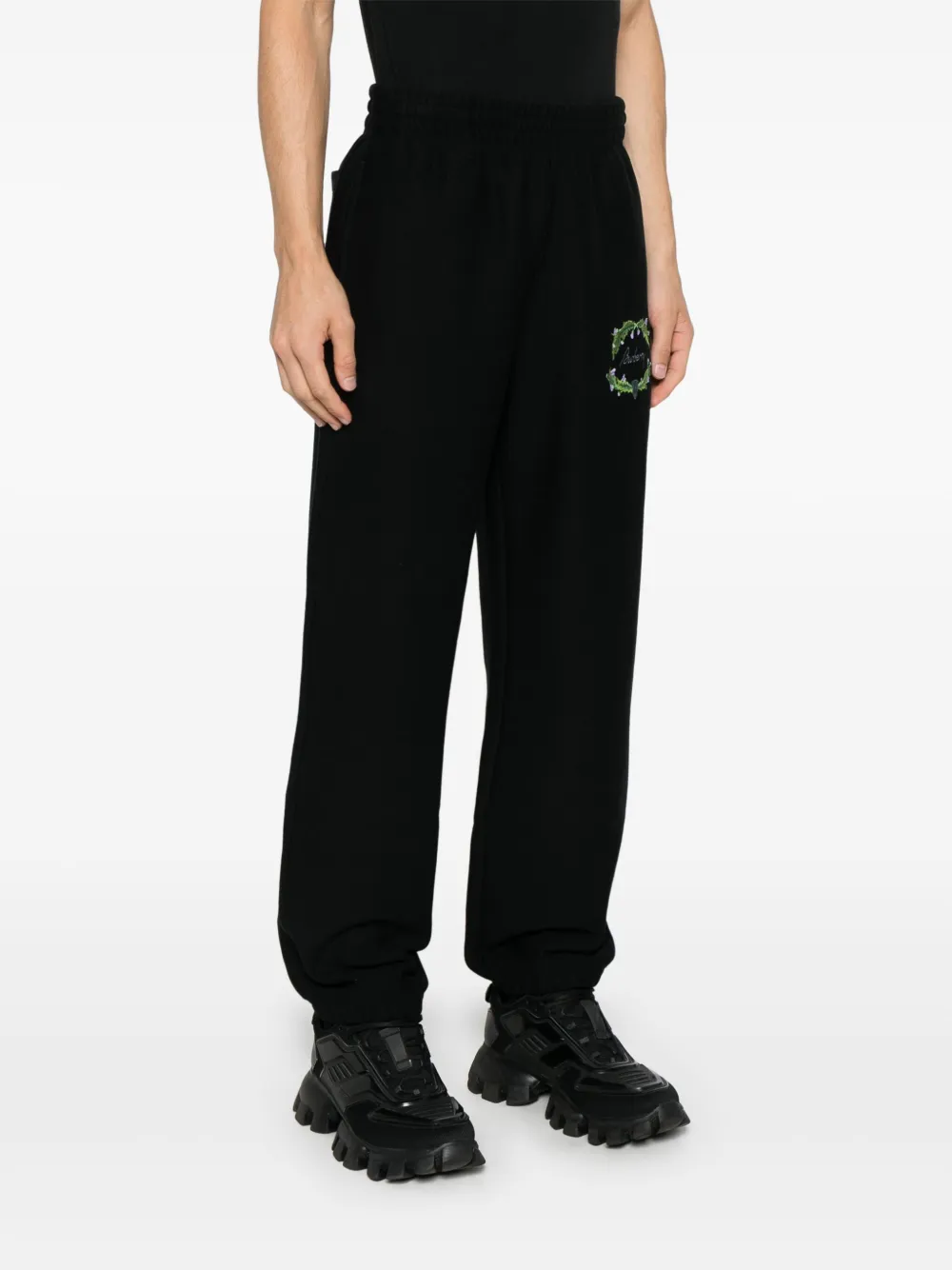 Burberry Trainingsbroek met geborduurd logo Zwart