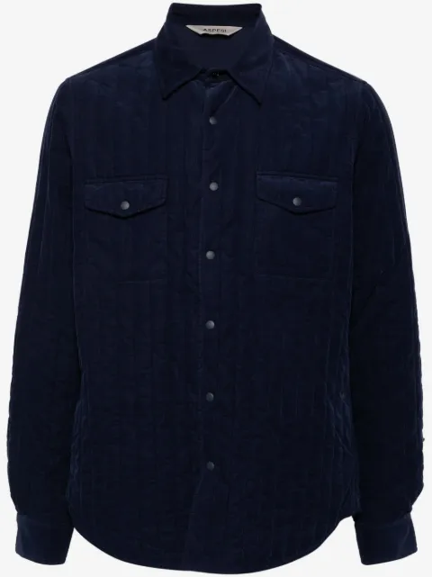 ASPESI padded velvet shirt jacket